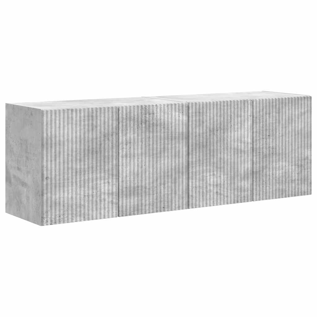 TV Veggskap 2 pcs Betonggrå 59,5 x 31 x 40 cm Konstruert tre