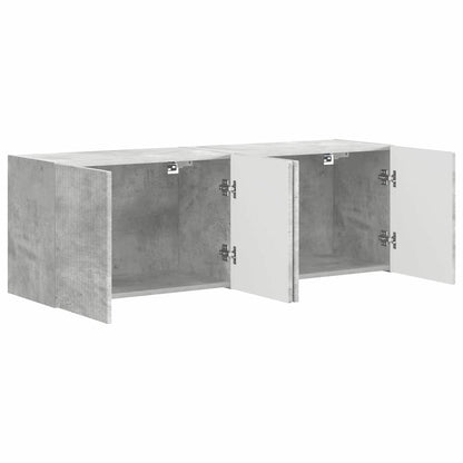 TV Veggskap 2 pcs Betonggrå 59,5 x 31 x 40 cm Konstruert tre