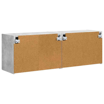 TV Veggskap 2 pcs Betonggrå 59,5 x 31 x 40 cm Konstruert tre