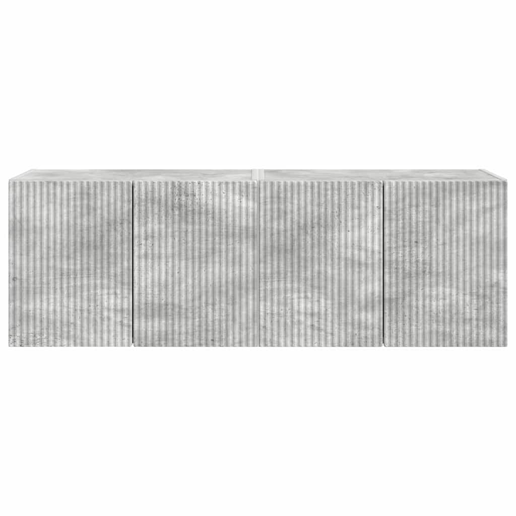 TV Veggskap 2 pcs Betonggrå 59,5 x 31 x 40 cm Konstruert tre