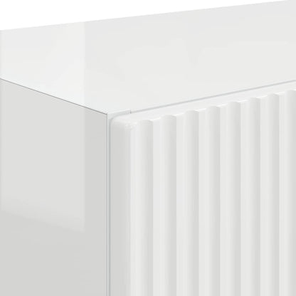TV Veggskap Veggmontert 2 pcs Høyglanset hvit 59,5 x 31 x 40 cm