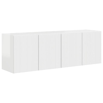 TV Veggskap Veggmontert 2 pcs Høyglanset hvit 59,5 x 31 x 40 cm