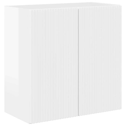 TV Veggskap Høyglanset hvit 59,5 x 31 x 60 cm Konstruert tre