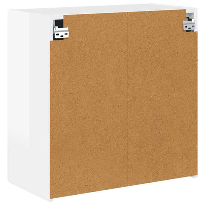 TV Veggskap Høyglanset hvit 59,5 x 31 x 60 cm Konstruert tre