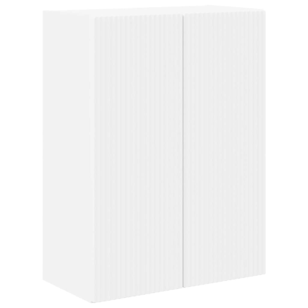 TV Veggskap Veggmontert Hvit 59,5 x 31 x 80 cm Konstruert tre