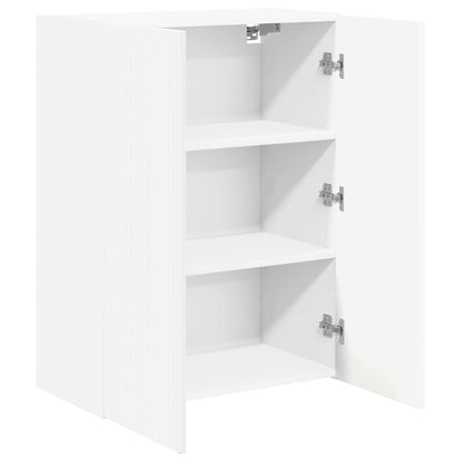 TV Veggskap Veggmontert Hvit 59,5 x 31 x 80 cm Konstruert tre