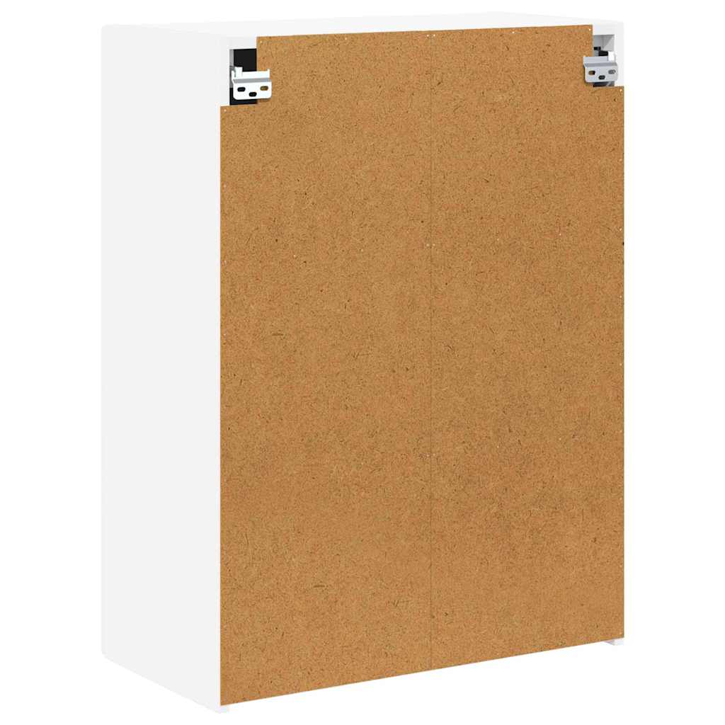 TV Veggskap Veggmontert Hvit 59,5 x 31 x 80 cm Konstruert tre