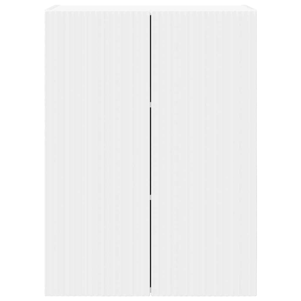TV Veggskap Veggmontert Hvit 59,5 x 31 x 80 cm Konstruert tre