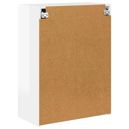 TV Veggskap Høyglanset hvit 59,5 x 31 x 80 cm Konstruert tre