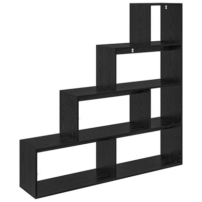 Romdeler Bokhylle Svart Eik 143,5 x 29 x 143,5 cm