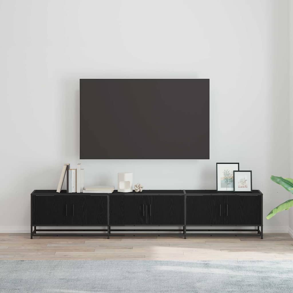 TV-Møbel Svart Eik TV-skap 210 x 35 x 41 cm