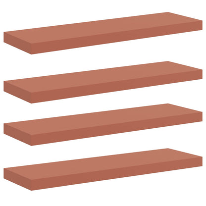 Vegghylle Veggmontert 4 pcs Rød 90 x 23,5 x 4 cm Konstruert tre