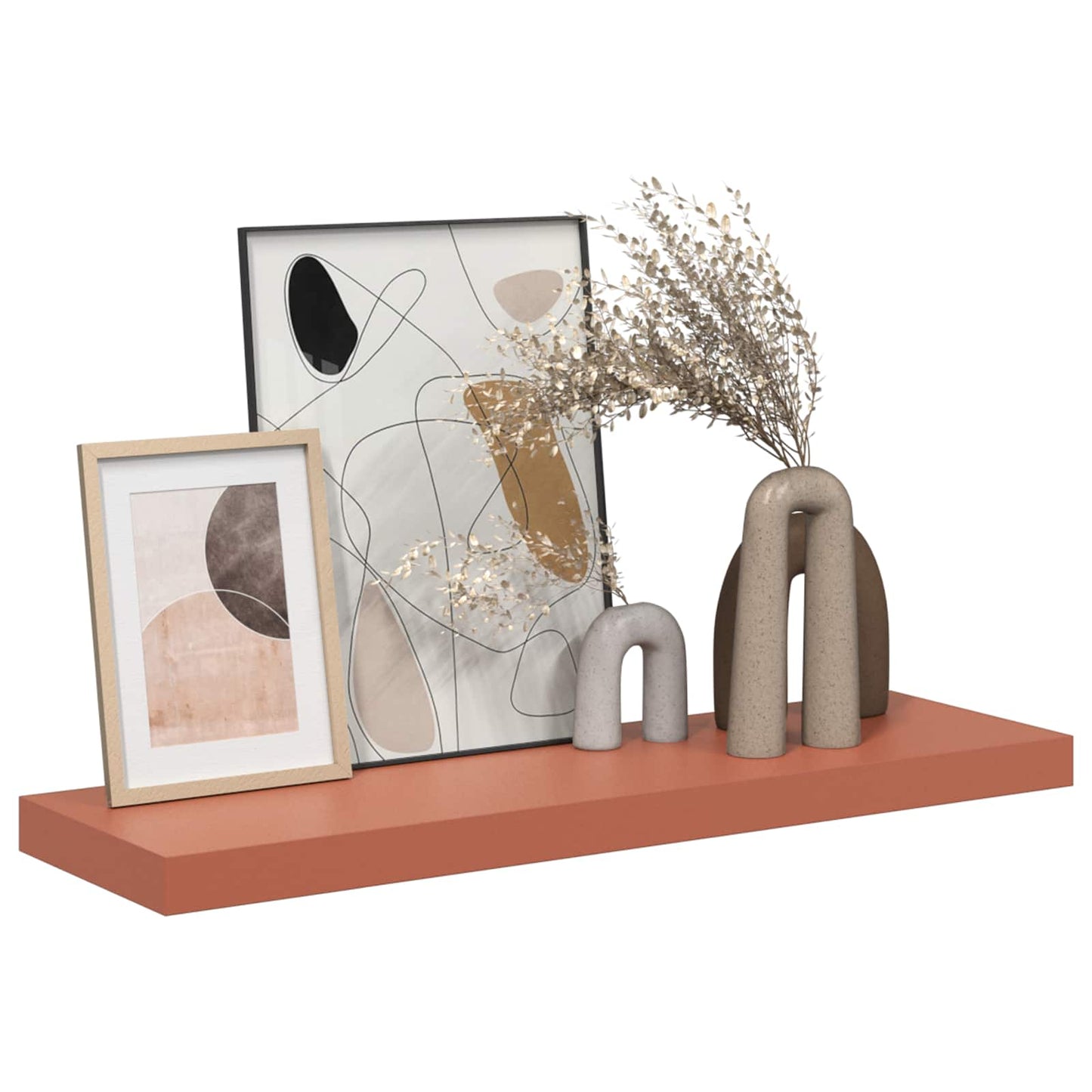 Vegghylle Veggmontert 4 pcs Rød 90 x 23,5 x 4 cm Konstruert tre