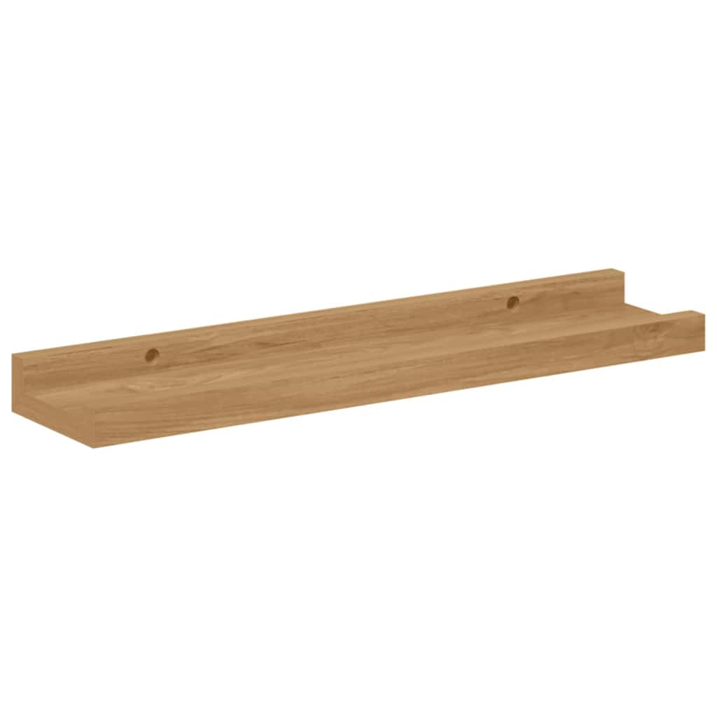 Vegghylle med hylle 2 pcs Brun 40 x 9 x 3 cm Konstruert tre