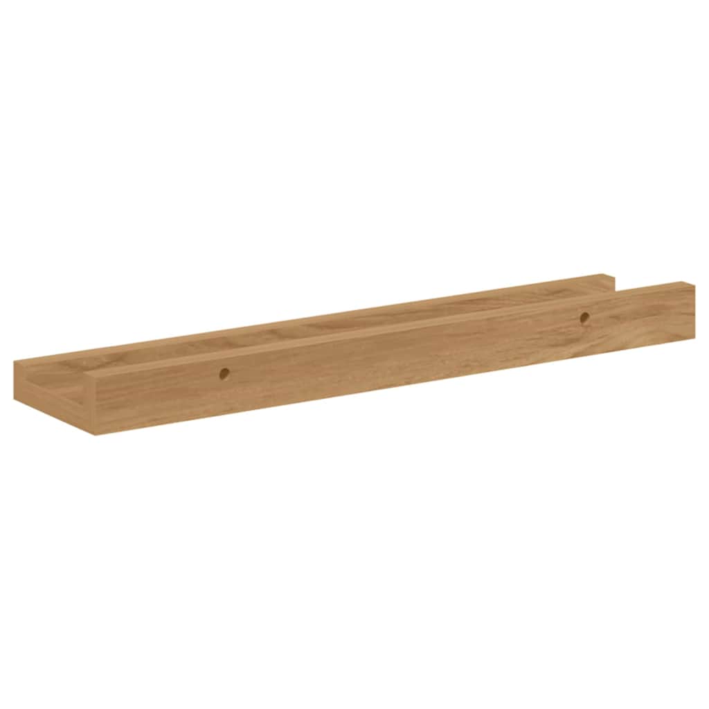 Vegghylle med hylle 2 pcs Brun 40 x 9 x 3 cm Konstruert tre
