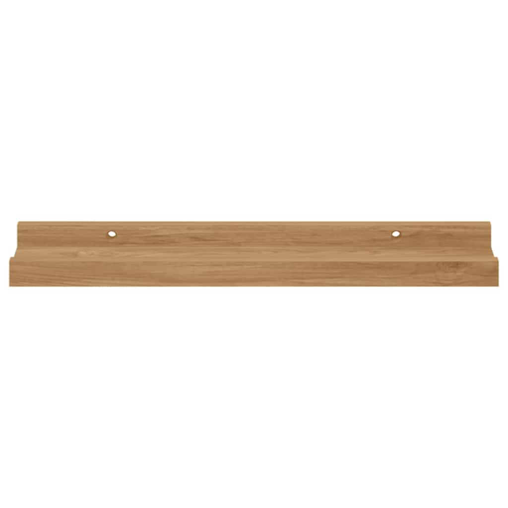 Vegghylle med hylle 2 pcs Brun 40 x 9 x 3 cm Konstruert tre