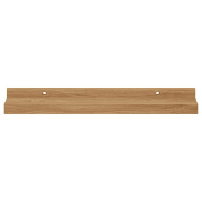 Vegghylle med hylle 2 pcs Brun 40 x 9 x 3 cm Konstruert tre