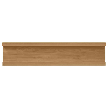 Vegghylle med hylle 2 pcs Brun 40 x 9 x 3 cm Konstruert tre