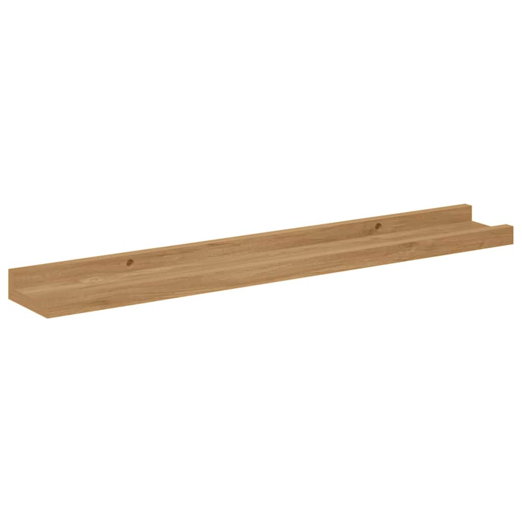 Vegghylle med hylle 4 pcs Brun 60 x 9 x 3 cm Konstruert tre