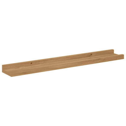 Vegghylle med hylle 4 pcs Brun 60 x 9 x 3 cm Konstruert tre