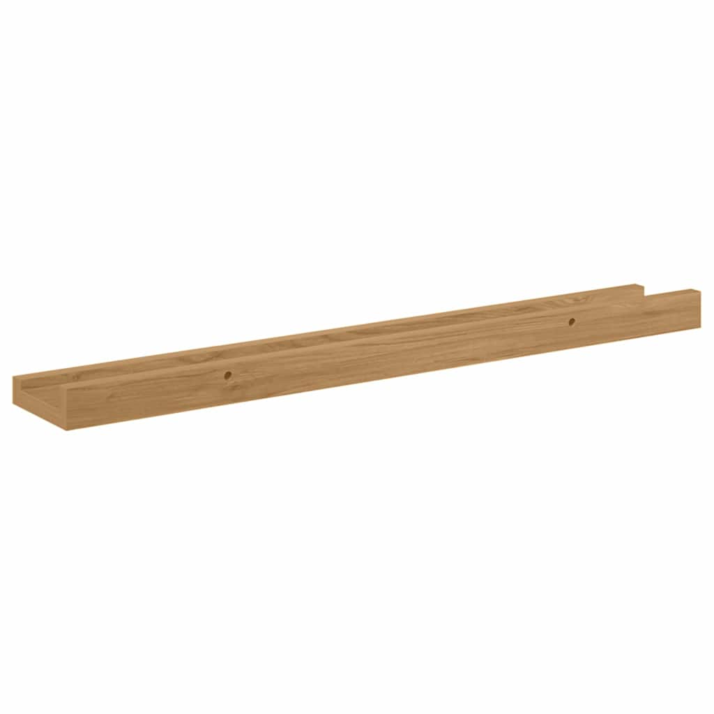 Vegghylle med hylle 4 pcs Brun 60 x 9 x 3 cm Konstruert tre