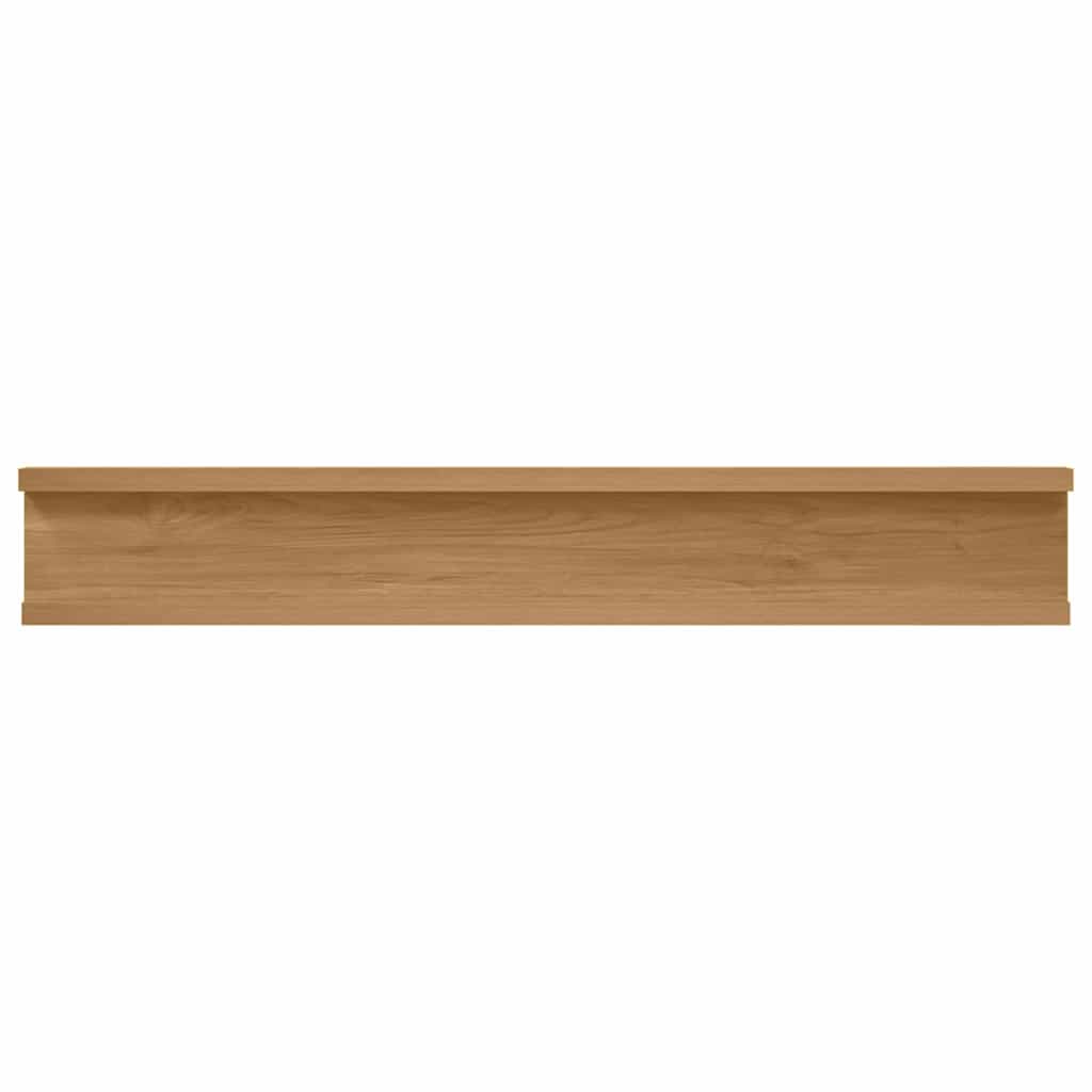 Vegghylle med hylle 4 pcs Brun 60 x 9 x 3 cm Konstruert tre