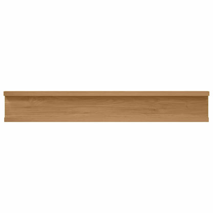 Vegghylle med hylle 4 pcs Brun 60 x 9 x 3 cm Konstruert tre
