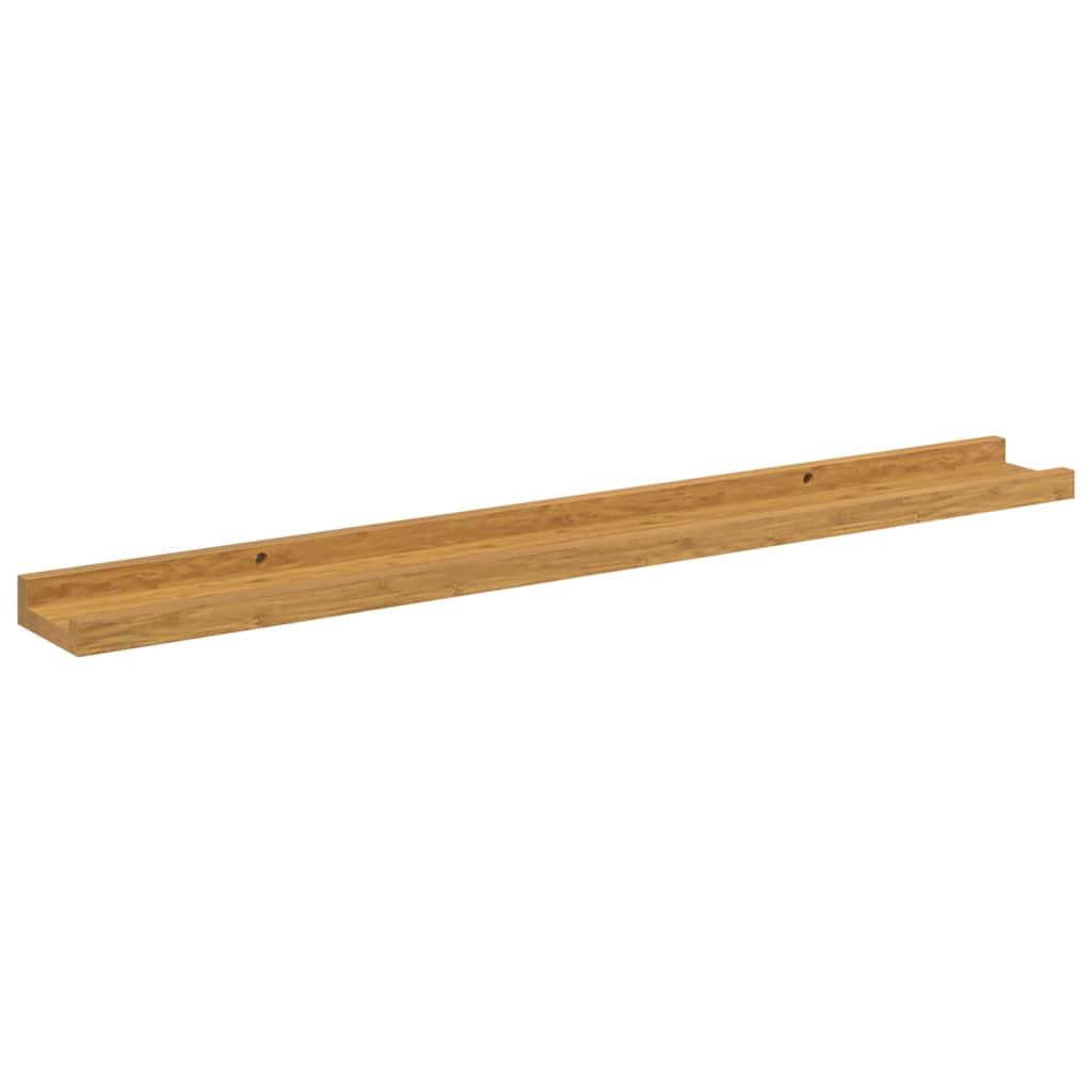 Vegghylle med hylle 4 pcs Beige 80 x 9 x 3 cm Konstruert tre