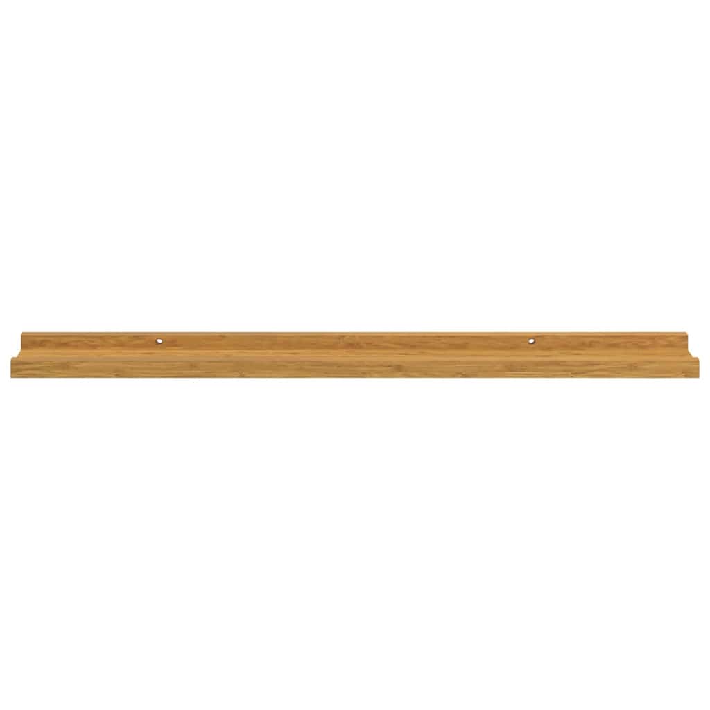 Vegghylle med hylle 4 pcs Beige 80 x 9 x 3 cm Konstruert tre
