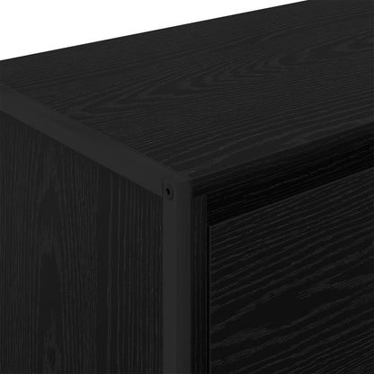 Sideskap Svart Eik 79 x 36 x 75 cm Konstruert tre