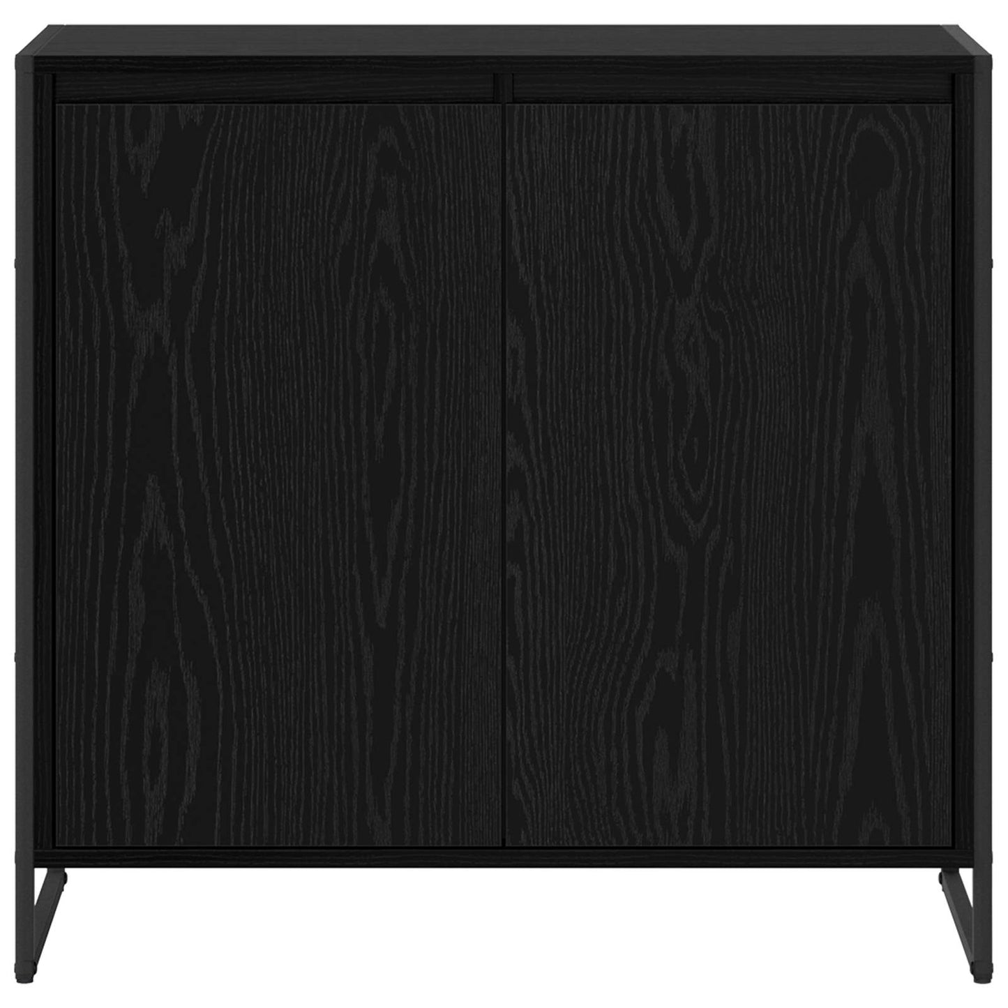 Sideskap Svart Eik 79 x 36 x 75 cm Konstruert tre
