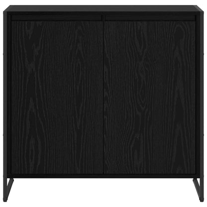 Sideskap Svart Eik 79 x 36 x 75 cm Konstruert tre