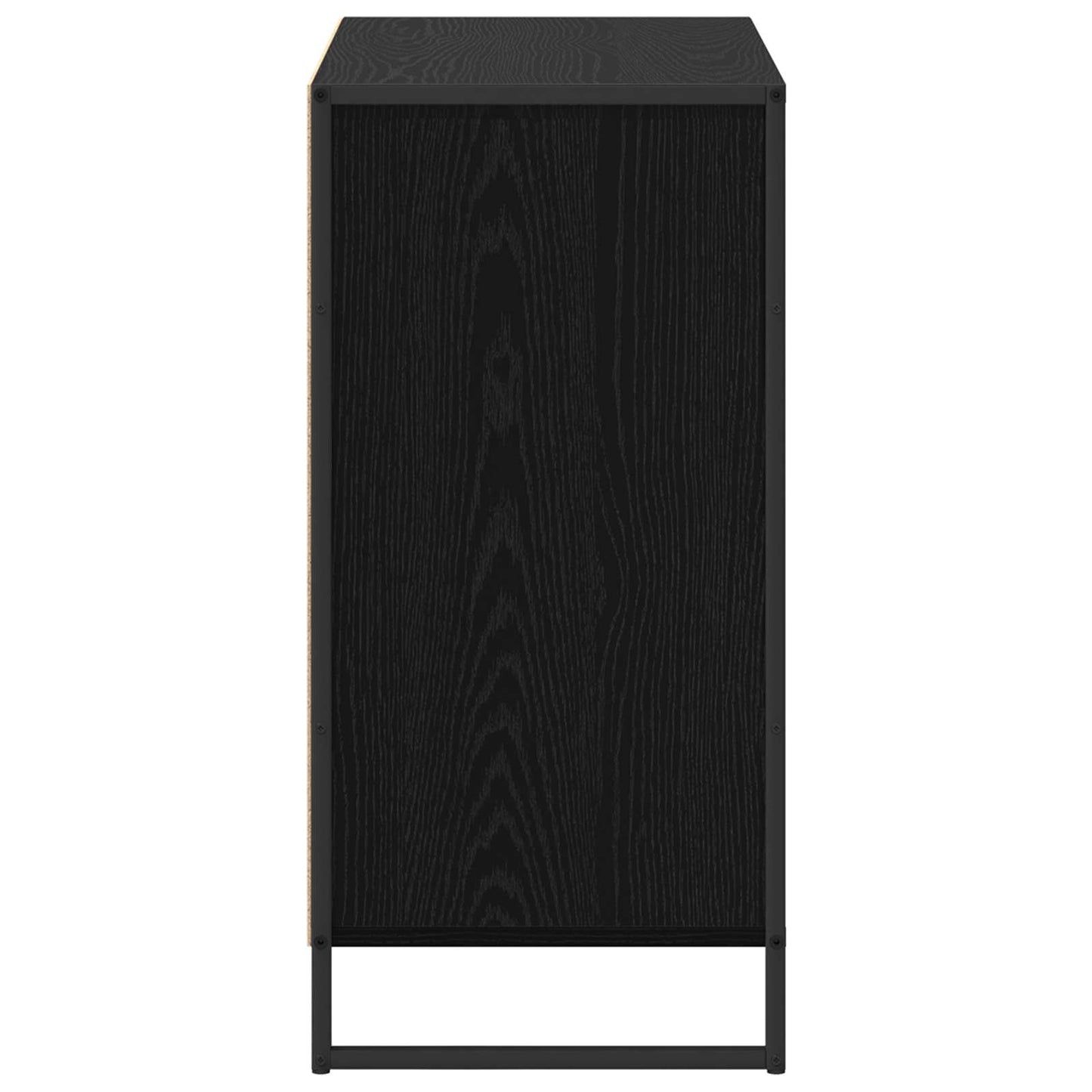 Sideskap Svart Eik 79 x 36 x 75 cm Konstruert tre