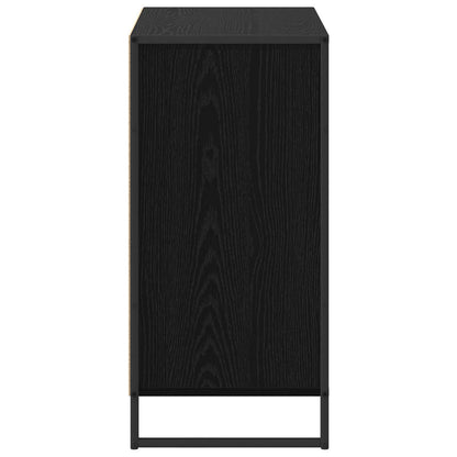 Sideskap Svart Eik 79 x 36 x 75 cm Konstruert tre