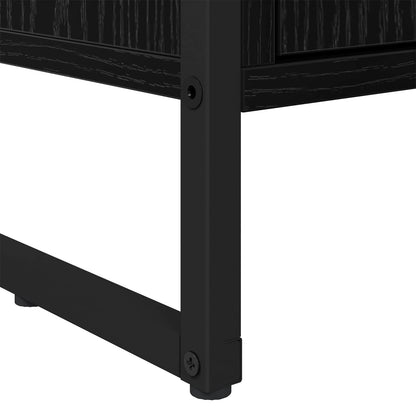 Bokskap med skuff Svart Eik 43 x 36 x 150.5 cm Konstruert tre