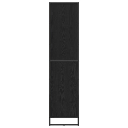 Bokskap med skuff Svart Eik 43 x 36 x 150.5 cm Konstruert tre