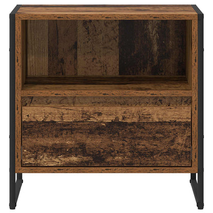 Nattbord Sengbord Gammelt Tre med skuff 50 x 39,5 x 50 cm