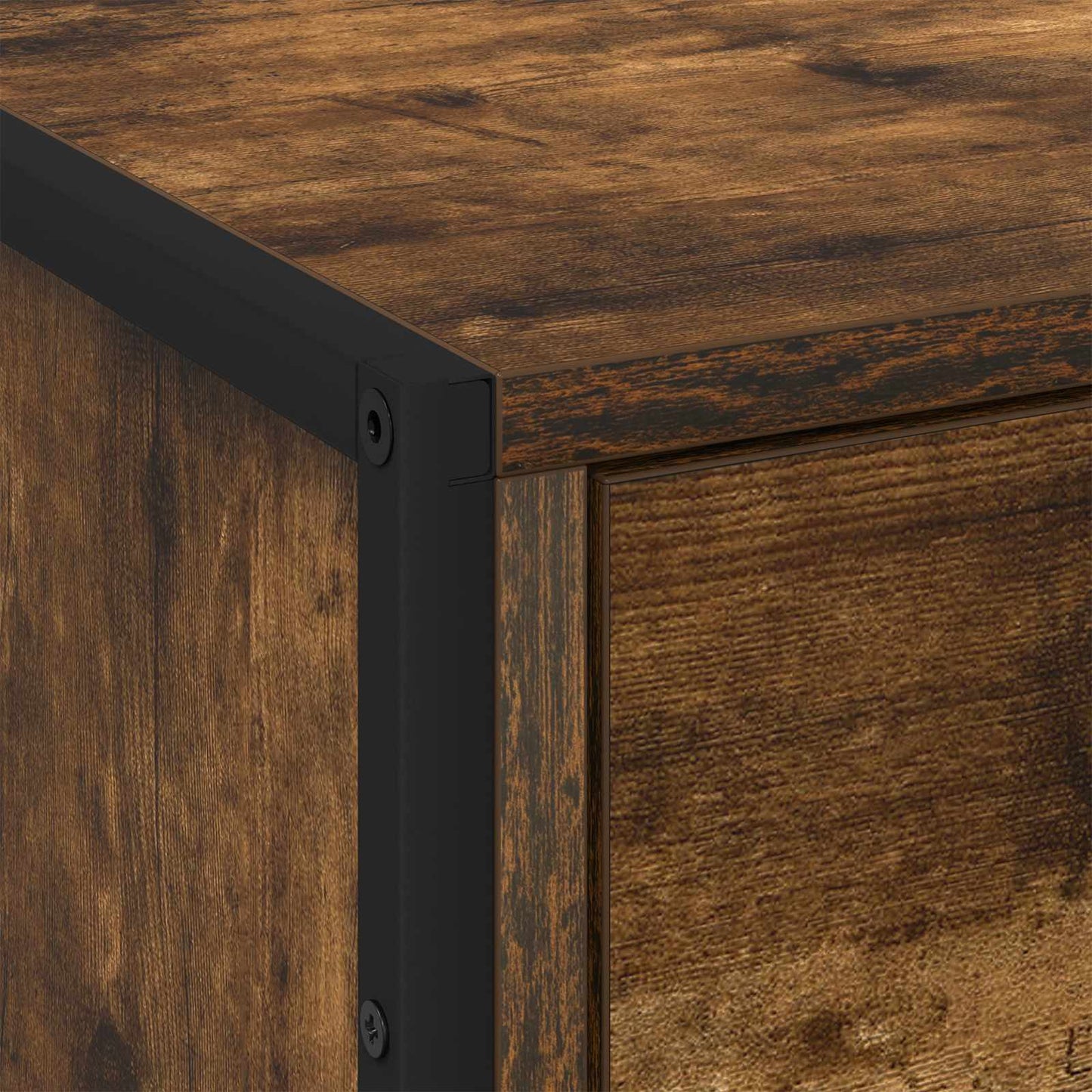 Nattbord Sengbord Røkt Eik med skuff 50 x 39.5 x 50 cm