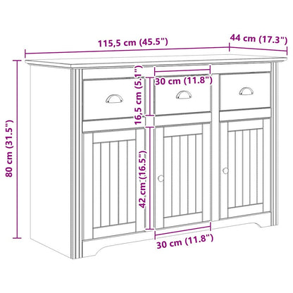 Skjenk Brun BODO Honning Brun 115,5 x 44 x 80 cm