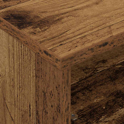 Sidebord med hjul Gammelt Tre 50,5 x 50 x 30 cm