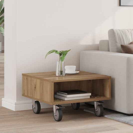 Sidebord med hjul 50,5 x 50 x 30 cm