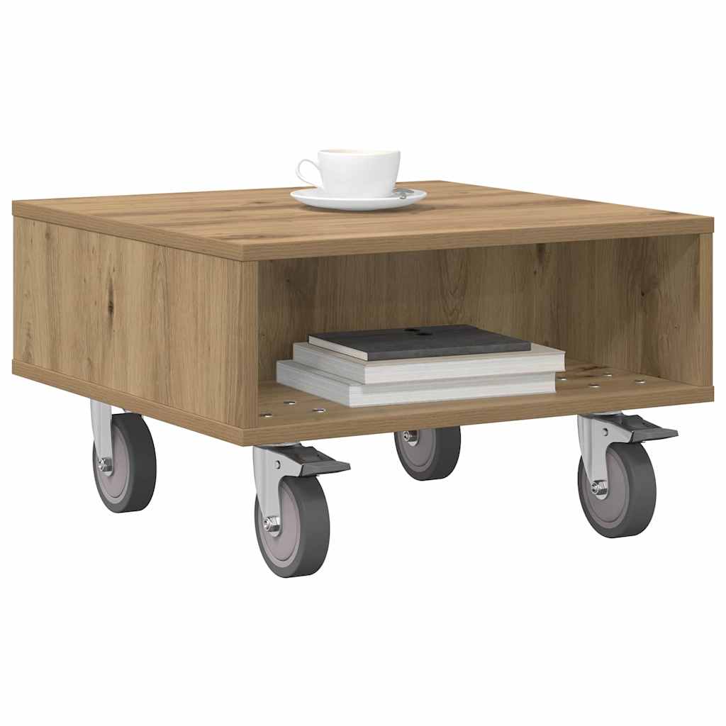 Sidebord med hjul 50,5 x 50 x 30 cm