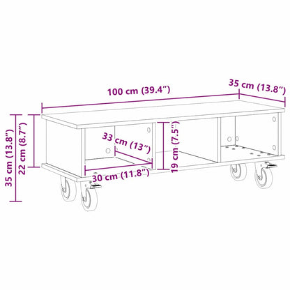TV-Møbel Sonoma Grå TV-benk 100 x 35 x 35 cm