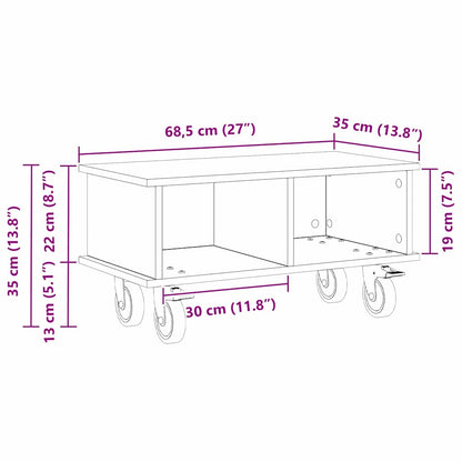 TV-Møbel Svart Eik TV-benk 68,5 x 35 x 35 cm