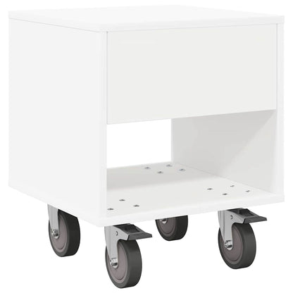 Nattbord 2 pcs Hvit 40,5 x 40 x 48 cm Konstruert tre