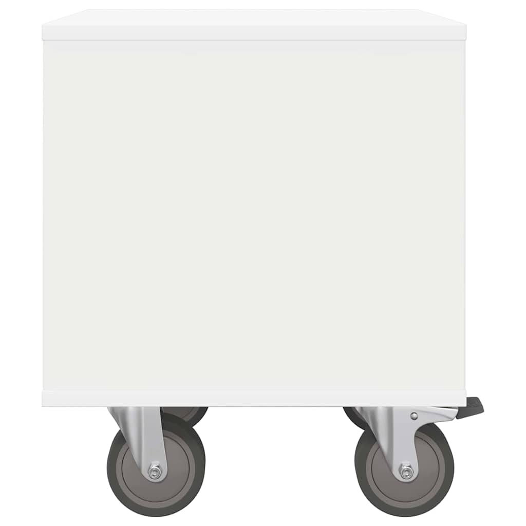 Nattbord 2 pcs Hvit 40,5 x 40 x 48 cm Konstruert tre