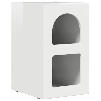 Nattbord Sengbord Høyglans Hvit 29,5 x 33,5 x 50 cm