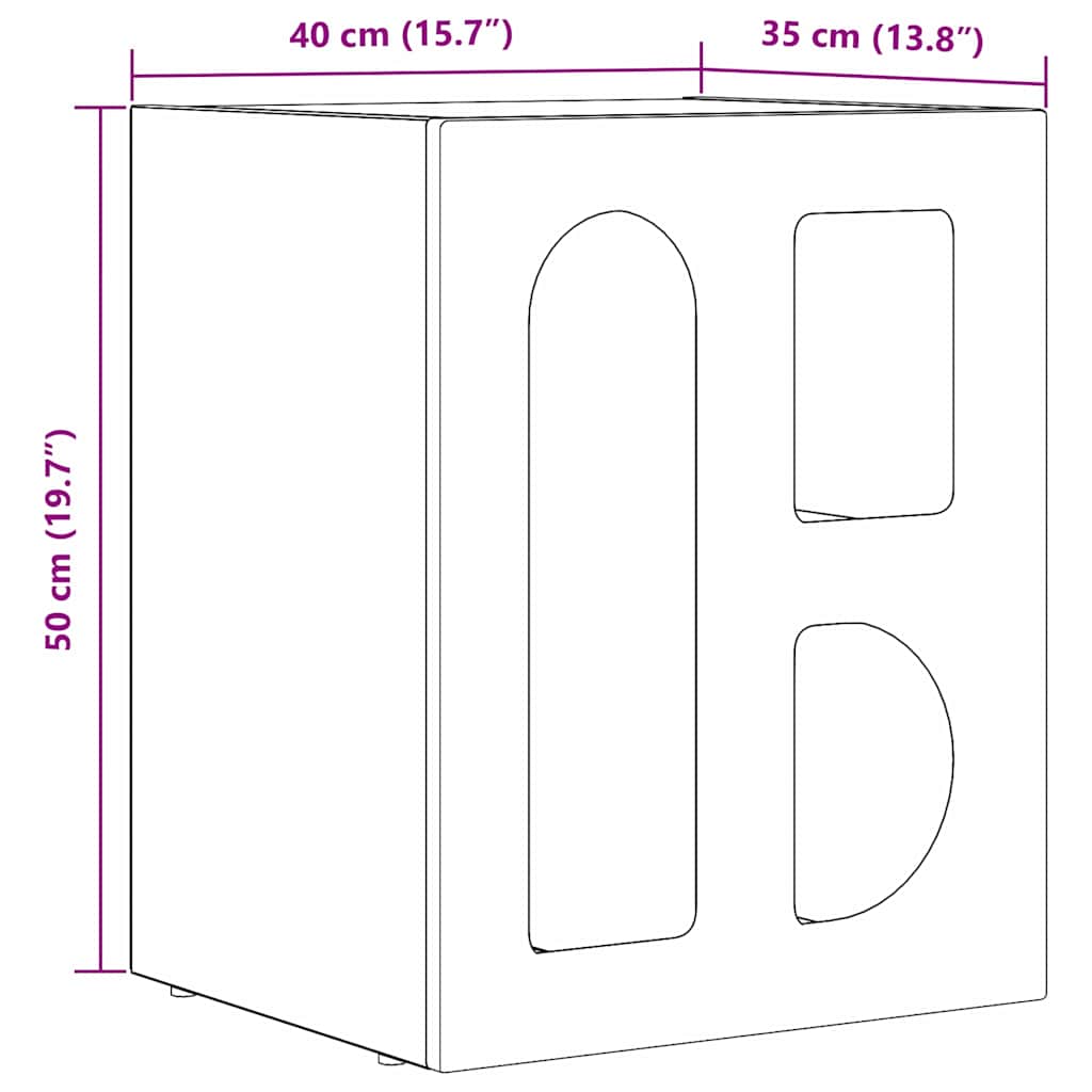 Nattbord Sengbord Sonoma Eik 40 x 35 x 50 cm