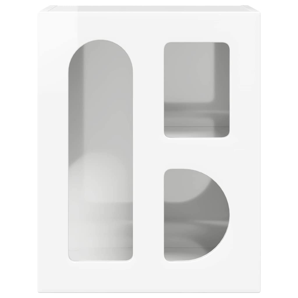 Nattbord Sengbord Høyglans Hvit 40 x 35 x 50 cm