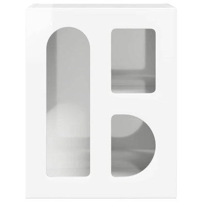 Nattbord Sengbord Høyglans Hvit 40 x 35 x 50 cm